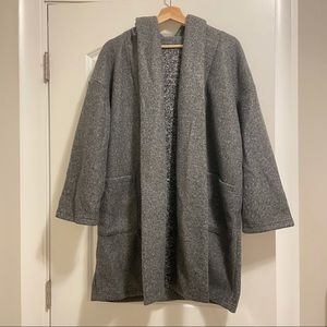 Grey Hoodie Coat